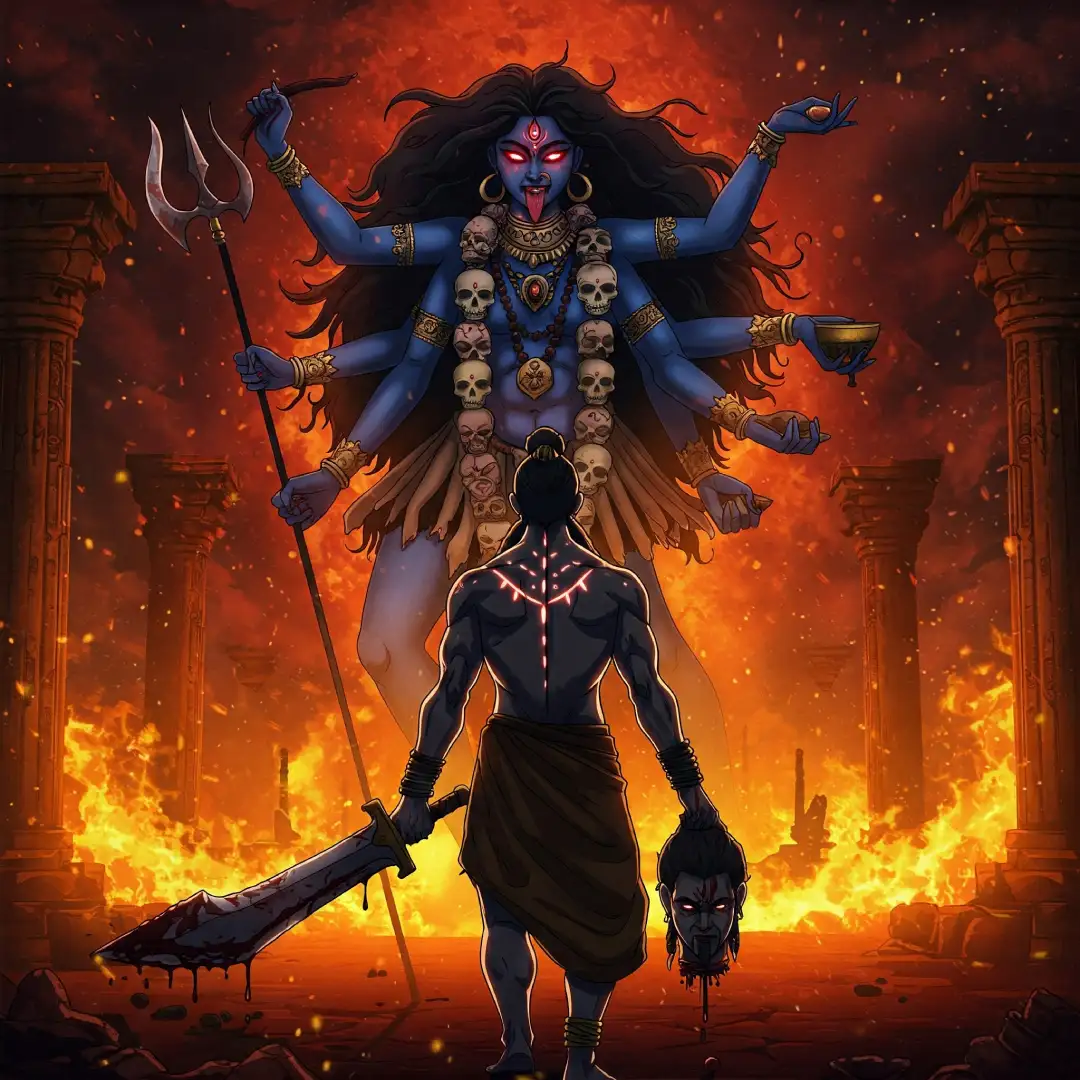 Warrior offering to mother Warrior offering to mother